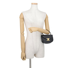 Load image into Gallery viewer, CELINE Triomphe Bezas Claire Black10L063 Calf Leather Size Mini
