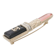 Load image into Gallery viewer, CHANEL Lipstick motif brooch Black/PinkAB7677 Metal Rhinestone
