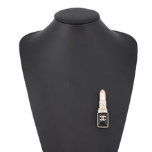 Load image into Gallery viewer, CHANEL Lipstick motif brooch Black/PinkAB7677 Metal Rhinestone
