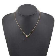 Load image into Gallery viewer, HERMES Pop Ash Necklace Rocabar Malabar Size Mini Vert/Rose Lacquer Gold Plated
