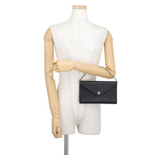 Load image into Gallery viewer, CHANEL Strap Clutch Bag BlackAP5232 Grained Goatskin Leather
