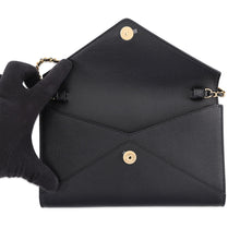 将图像加载到图库查看器中，CHANEL Strap Clutch Bag BlackAP5232 Grained Goatskin Leather
