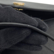 将图像加载到图库查看器中，CHANEL Strap Clutch Bag BlackAP5232 Grained Goatskin Leather
