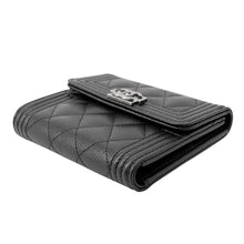 Load image into Gallery viewer, CHANEL Small flap wallet BlackA80734 Caviar Leather
