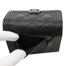 Load image into Gallery viewer, CHANEL Small flap wallet BlackA80734 Caviar Leather

