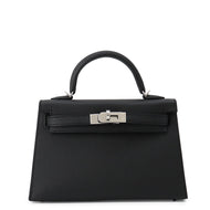 HERMES Mini Kelly 2 Outside Black Epsom