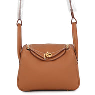 HERMES Lindy Gold Taurillon Clemence Size Mini