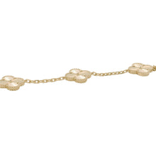 将图像加载到图库查看器中，Van Cleef &amp; Arpels Vintage Alhambra Bracelet 5 motifs guillocheVCARP3JK00 18K Yellow Gold
