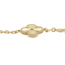 将图像加载到图库查看器中，Van Cleef &amp; Arpels Vintage Alhambra Bracelet 5 motifs guillocheVCARP3JK00 18K Yellow Gold
