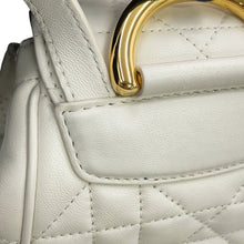 将图像加载到图库查看器中，Dior Macrocannage Caro Backpack Latte WhiteM6302UNOZ_M030 Lambskin Size Small
