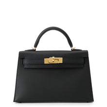将图像加载到图库查看器中，HERMES Mini Kelly 2 Outside Black Epsom
