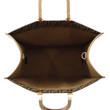 Load image into Gallery viewer, FENDI Sunshine Zucca Tote Bag Brown8BH372 Canvas Leather Size Large
