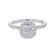 Load image into Gallery viewer, HARRY WINSTON Cushion-cut Micropavé Ring Size 6.5RGDPCU010MIC Pt950
