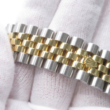 将图像加载到图库查看器中，ROLEX Datejust W36mm Stainless Steel K18YG Champagne Dial116233
