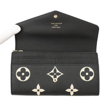Load image into Gallery viewer, LOUIS VUITTON Portefeuille Sarah Noir/BeigeM80496 Bicolor Monogram Empreinte Leather

