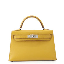 Load image into Gallery viewer, HERMES Mini Kelly 2 Verso Jaune Ambre/Rose Tyrien Chevre Myzore Goatskin
