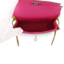 Load image into Gallery viewer, HERMES Mini Kelly 2 Verso Jaune Ambre/Rose Tyrien Chevre Myzore Goatskin
