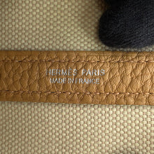 Load image into Gallery viewer, HERMES Garden Party Beton/Biscuit Negonda Leather Toile Military Size TPM
