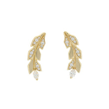 Load image into Gallery viewer, TIFFANY&amp;Co. Victoria Vine Climber Diamond Earrings 18K Yellow Gold
