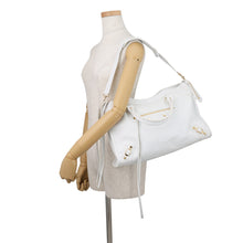 将图像加载到图库查看器中，BALENCIAGA The City White115748 Leather
