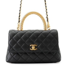 Load image into Gallery viewer, CHANEL Coco Handle 2WAYHandbag BlackA92990 Lambskin Size XS
