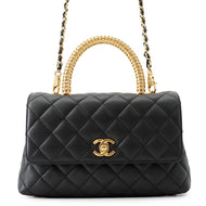 CHANEL Coco Handle 2WAYHandbag BlackA92990 Lambskin Size XS
