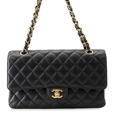 Load image into Gallery viewer, CHANEL Matelasse W Flap ChainShoulder Bag BlackA01112 Caviar Leather Size 25
