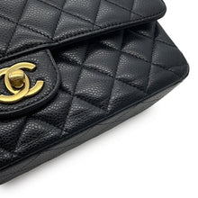 Load image into Gallery viewer, CHANEL Matelasse W Flap ChainShoulder Bag BlackA01112 Caviar Leather Size 25
