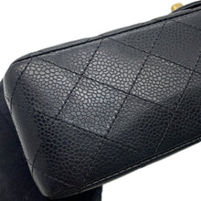 Load image into Gallery viewer, CHANEL Matelasse W Flap ChainShoulder Bag BlackA01112 Caviar Leather Size 25
