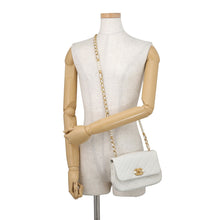 Load image into Gallery viewer, CHANEL Mini Matelasse Pearl Chain White Lambskin
