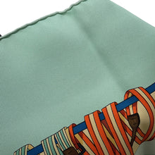 Load image into Gallery viewer, HERMES Royal Andalusian Equestrian School Carre Size 90 Light Green/Multicolor Silk100%
