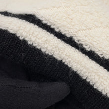 将图像加载到图库查看器中，CHANEL CC Logo Knit cap White/Black Cashmere100%
