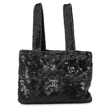 Load image into Gallery viewer, CHANEL Mini Handbag Black Sequins Beads Rhinestone
