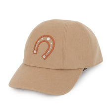将图像加载到图库查看器中，HERMES Cap "Davis Lucky" Size 58 Biscuit/Gold Cashmere100%
