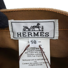 将图像加载到图库查看器中，HERMES Cap "Davis Lucky" Size 58 Biscuit/Gold Cashmere100%
