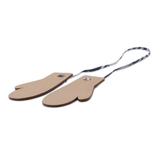将图像加载到图库查看器中，HERMES Petit H Bag Charm (Mitten) Trench/Vert Cypress Chevre Myzore Goatskin Silk
