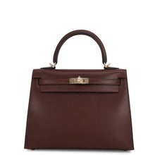 将图像加载到图库查看器中，HERMES Kelly Sellier Terre Box Calf Leather Size 25
