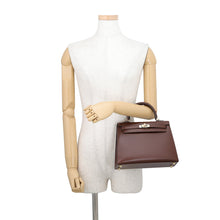将图像加载到图库查看器中，HERMES Kelly Sellier Terre Box Calf Leather Size 25
