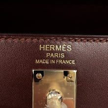 将图像加载到图库查看器中，HERMES Kelly Sellier Terre Box Calf Leather Size 25
