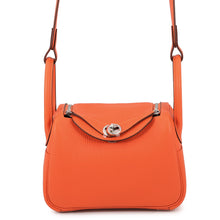 Load image into Gallery viewer, HERMES Lindy Tangerine Taurillon Clemence Size Mini
