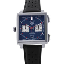 Load image into Gallery viewer, TAG HEUER Monaco Chronograph W39mm TI Leather Blue DialCDW2181.FC8360
