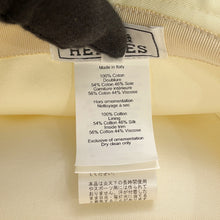 将图像加载到图库查看器中，HERMES Harper Bucket Hat Size 57 Blanc Lotus Cotton100%

