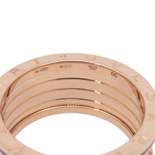 将图像加载到图库查看器中，BVLGARI B.Zero1 Padlock4 Band Ring Size 66/#26AN859089 K18PG BlackCeramic
