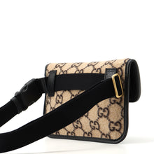 Load image into Gallery viewer, GUCCI GG Wool Crossbody Bag Beige/Black598181 GG Wool Leather
