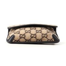 Load image into Gallery viewer, GUCCI GG Wool Crossbody Bag Beige/Black598181 GG Wool Leather

