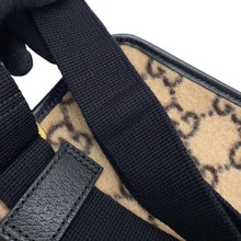 Load image into Gallery viewer, GUCCI GG Wool Crossbody Bag Beige/Black598181 GG Wool Leather
