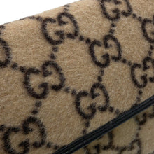 Load image into Gallery viewer, GUCCI GG Wool Crossbody Bag Beige/Black598181 GG Wool Leather

