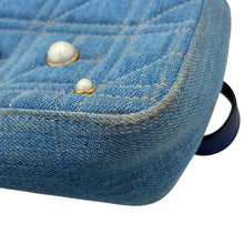 Load image into Gallery viewer, GUCCI GG Marmont Denim Shoulder Bag Blue446744 Denim Leather Faux Pearl Size Small
