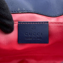 Load image into Gallery viewer, GUCCI GG Marmont Denim Shoulder Bag Blue446744 Denim Leather Faux Pearl Size Small
