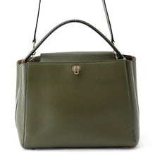 Load image into Gallery viewer, Valextra Valextra Brera 2-way Shoulder Bag Green Leather Size Medium
